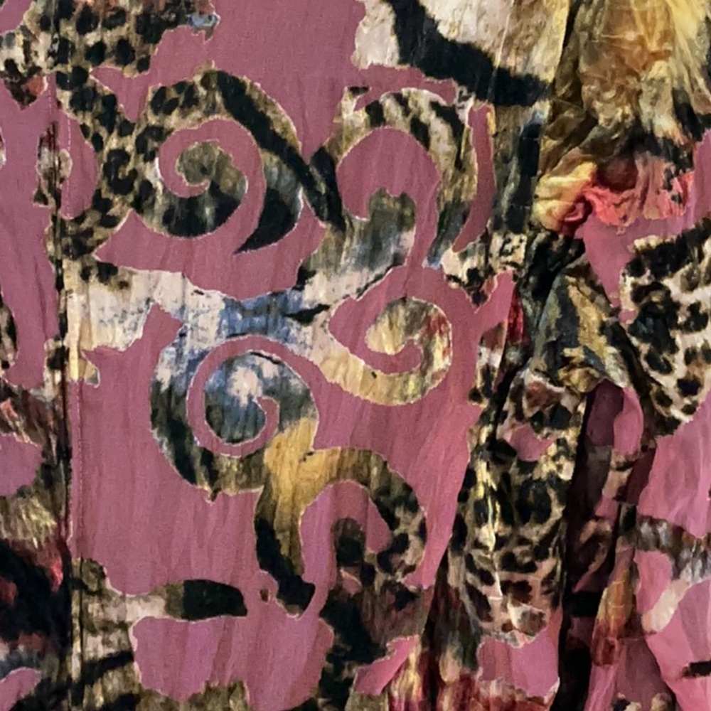 Alberto Makali Multicolor Mixed-Print Velvet-Trim & Beaded Jacket - Picture 12 of 15